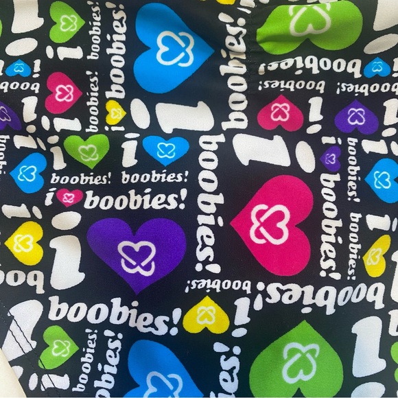 Melissa Keep a Breast swimsuit, I Love Boobies, top and bottom, size M - Picture 2 of 8